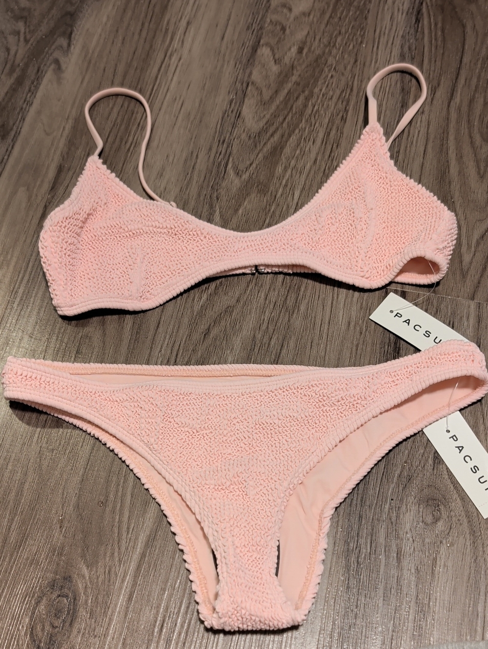 PacSun Light Pink Scrunch Bikini Set
